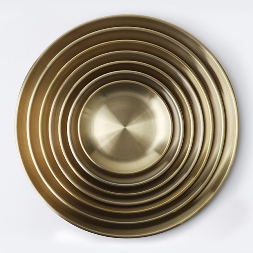 티타늄 원형 접시 1호 한식 식당 스텐 식기 그릇 앞접시 찬기 무광 플레이트