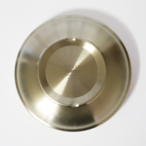 티타늄 이중오목찬기 3인치 식기 그릇 접시 앞접시 한식 식당 401 스텐 플레이트