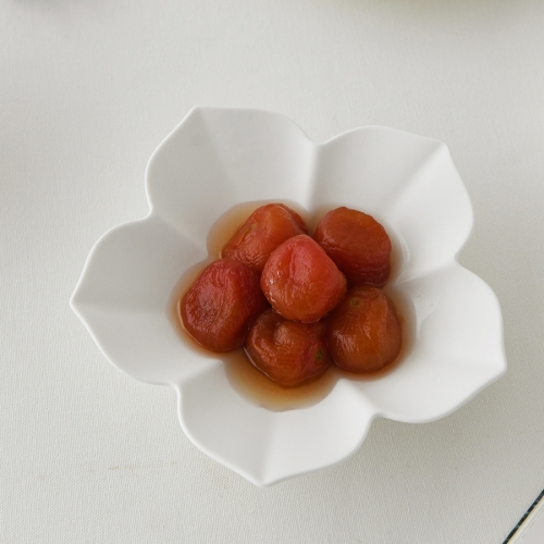 에라토 모이플라워찬기 화이트 꽃모양 그릇 도자기 접시 반찬기 플레이팅