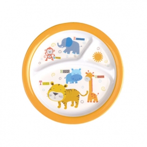 코끼리 나눔접시 3칸 캐릭터 어린이 식판 DS-3003