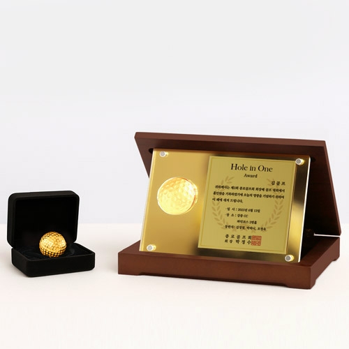 순금 골프공 99.9% 3.75g(1돈, 한돈) 골든픽 골든볼 상패