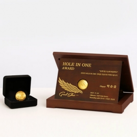 순금 골프공 99.9% 1.875g(추가옵션) 비상 황동 골프공 상패