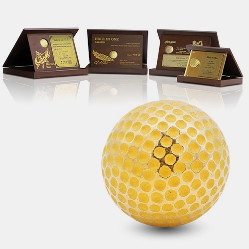 순금 골프공 99.9% 1.875g(추가옵션) 황동 골프공 상패