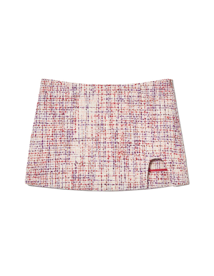 GLOWNY U BABY TWEED SKIRT (PINK MULTI)