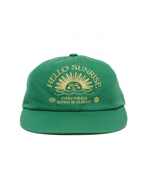 헬로선라이즈 Washed HS Arch Logo 6Panel Cap GREEN