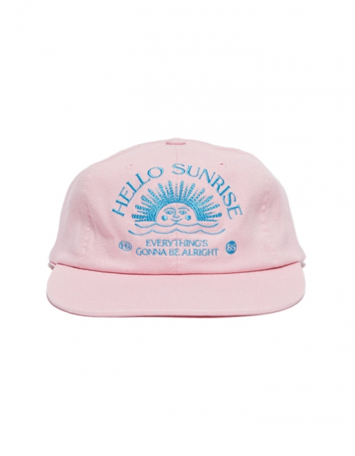 헬로선라이즈 Washed HS Arch Logo 6Panel Cap PINK