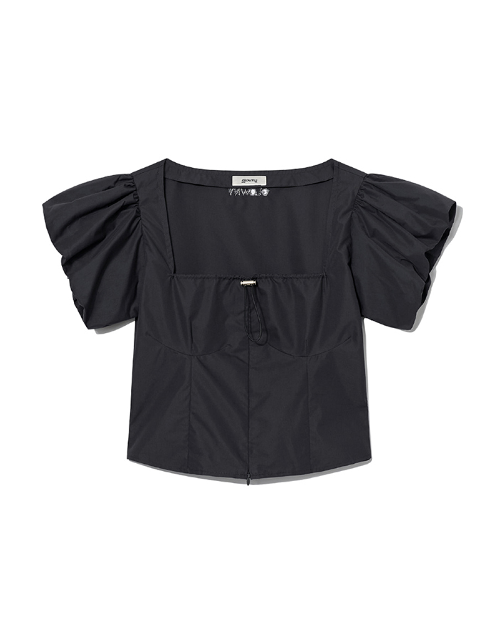 GLOWNY DETROIT PUFF TOP (CHARCOAL)