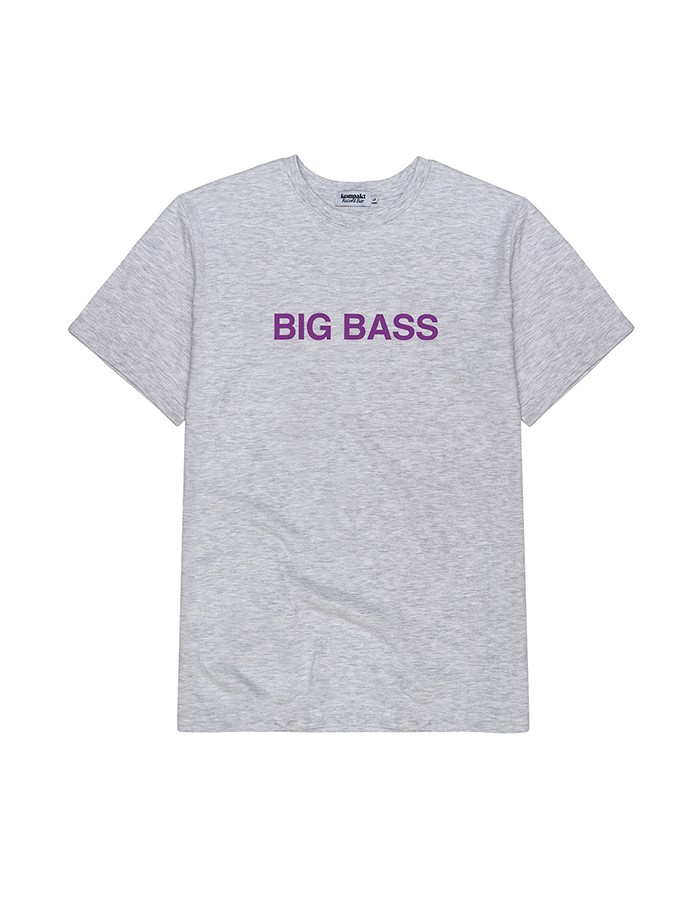 콤팩트 레코드 바 BIG BASS T-Shirt - White Melange