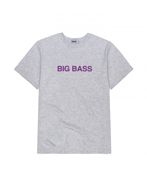 콤팩트 레코드 바 BIG BASS T-Shirt - White Melange