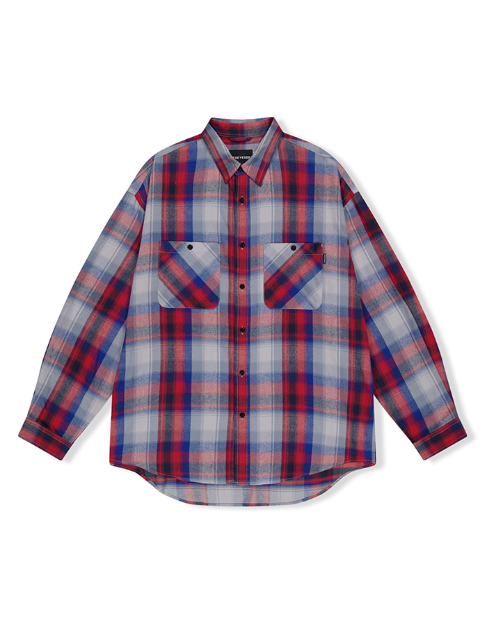 예스아이씨 Flannel Check Shirt RED