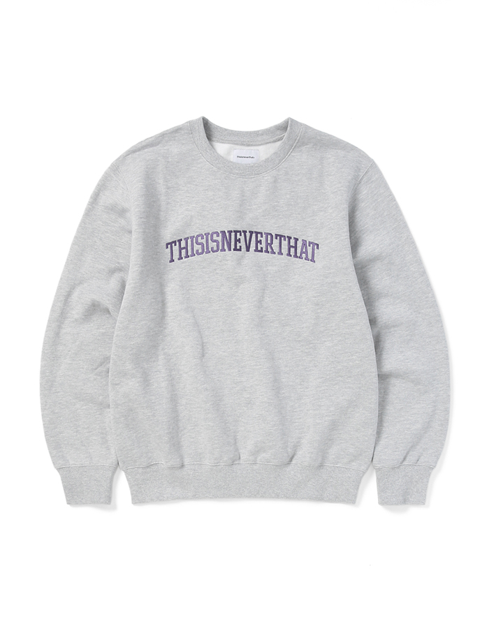 디스이즈네버댓 Arch-Logo Crewneck HEATHER GREY