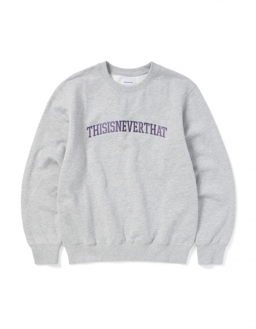 디스이즈네버댓 Arch-Logo Crewneck HEATHER GREY