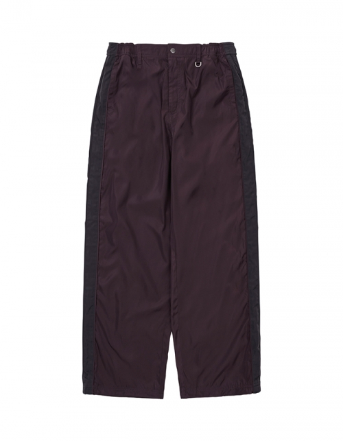 웰빙익스프레스 Color Blocked Nylon Pants Burgundy