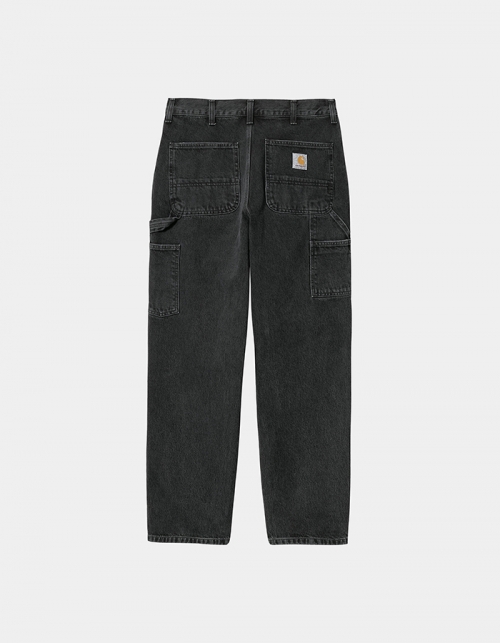 칼하트WIP SINGLE KNEE PANT SMITH BLACK STONE WASHED