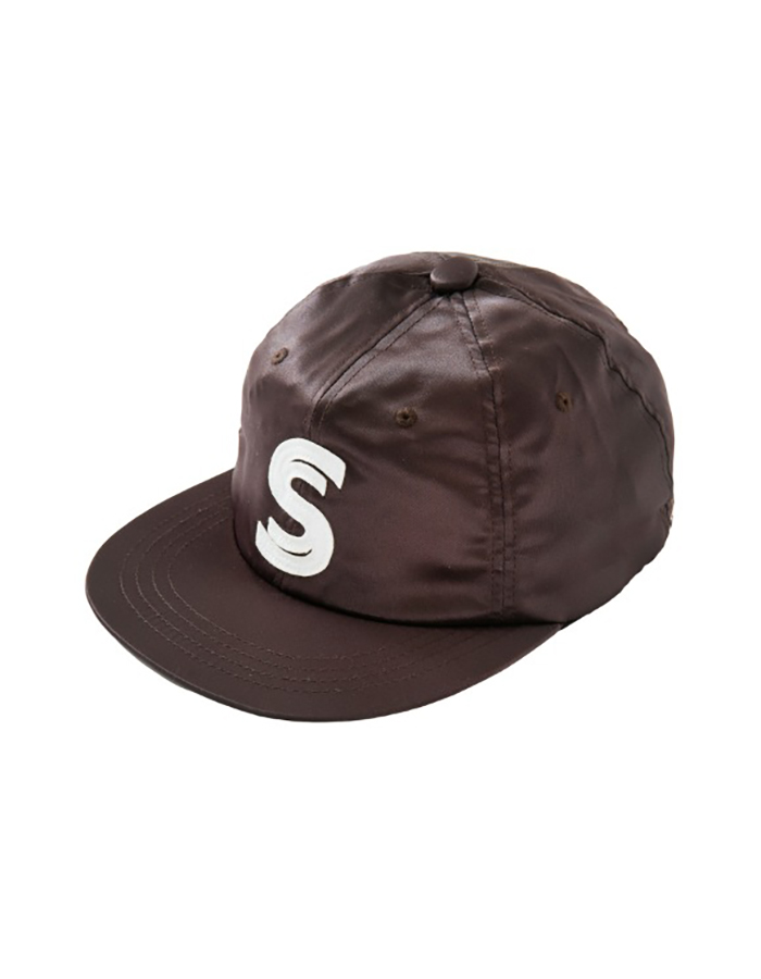 사파리스팟  EMBLEM PATCH SATIN CAP (BROWN)