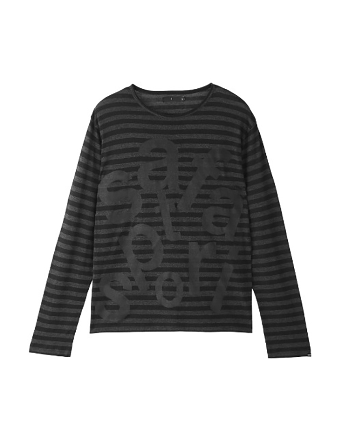 사파리스팟 TICKETING STRIPE BORDER TEE (BLACK)