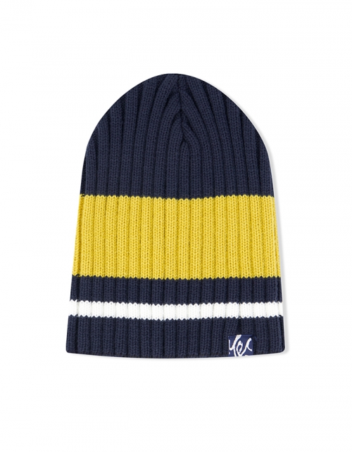 예스아이씨 Y.E.S Stripe Beanie Navy