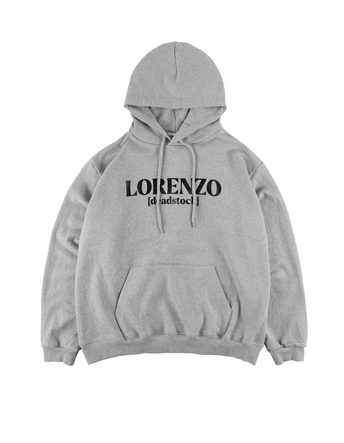 로렌조 LORENZO SCRIPT HOODIE-HEATHER GREY