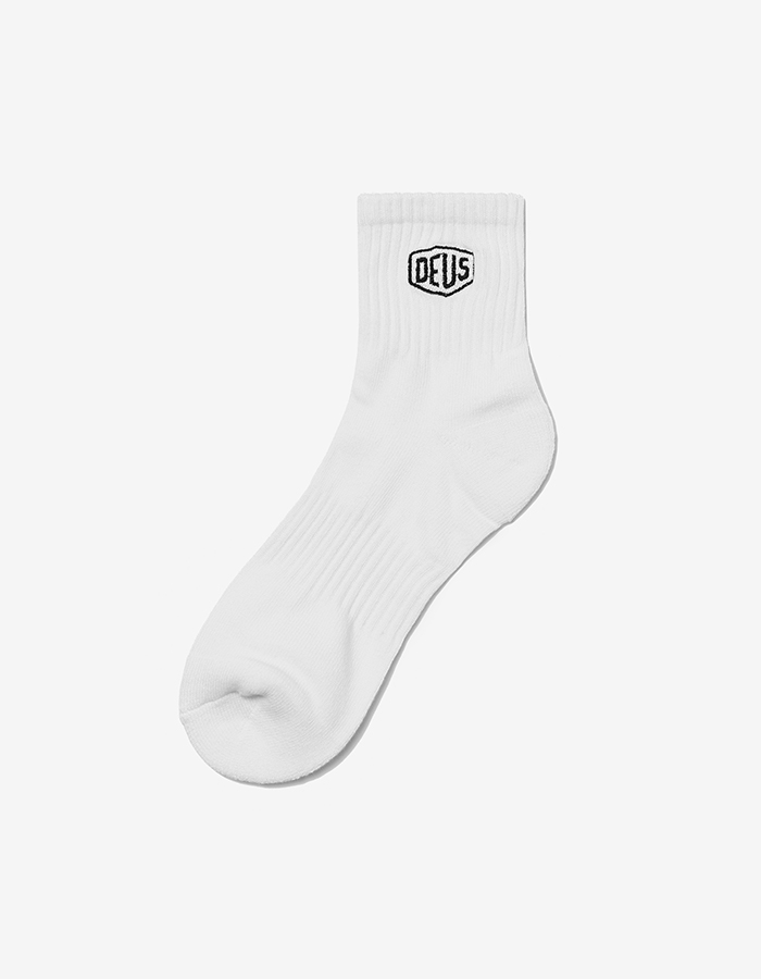 데우스엑스마키나 DEUS SHIELD SOCKS 2 PACK WHITE