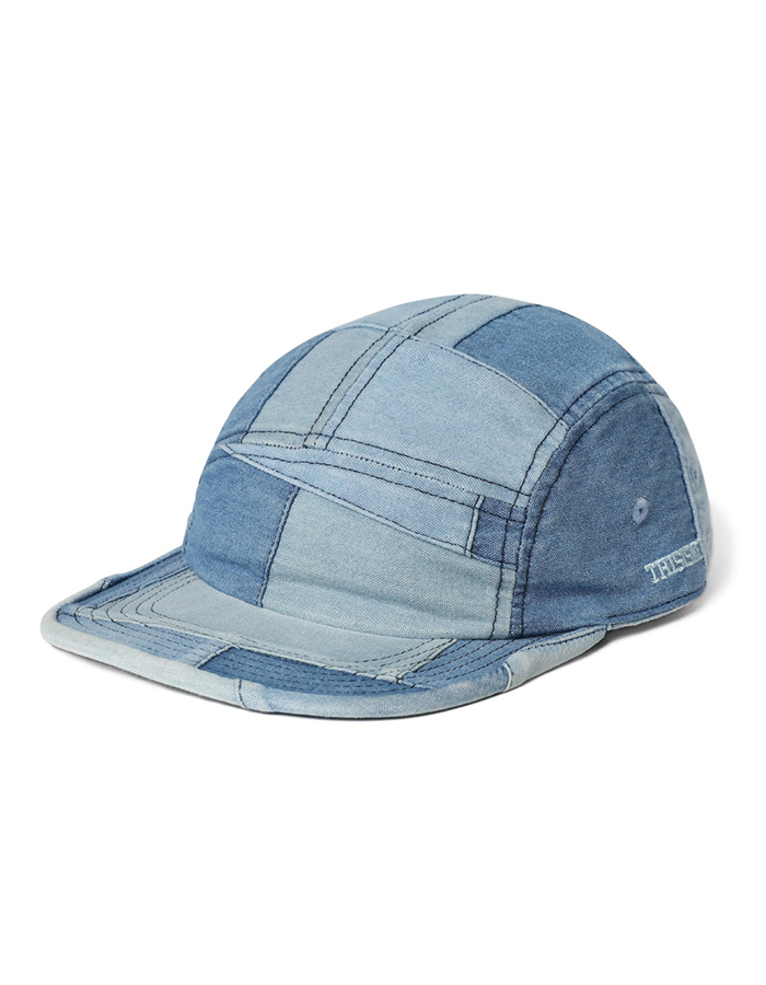 디스이즈네버댓 Washed Denim Pacth Work Cap Washed Blue