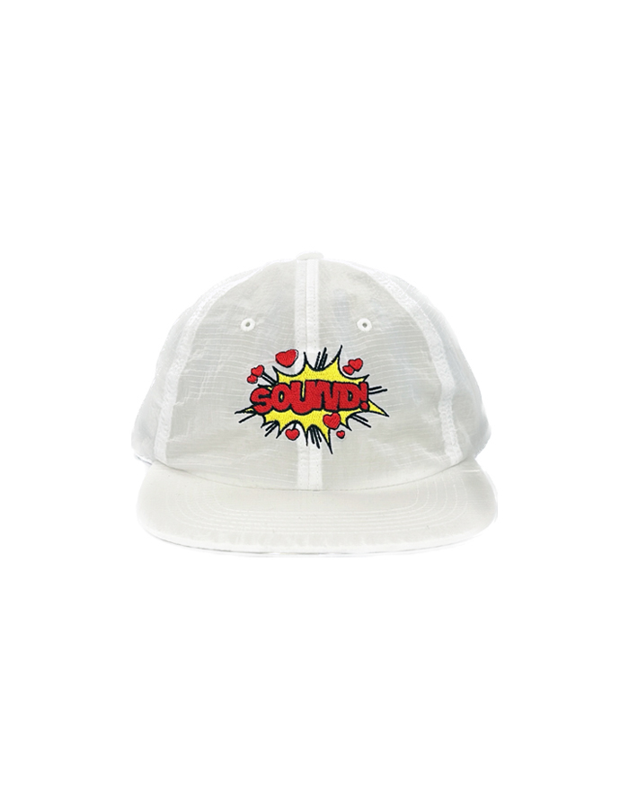 사운드샵발란사 Red comic sound nylon cap white