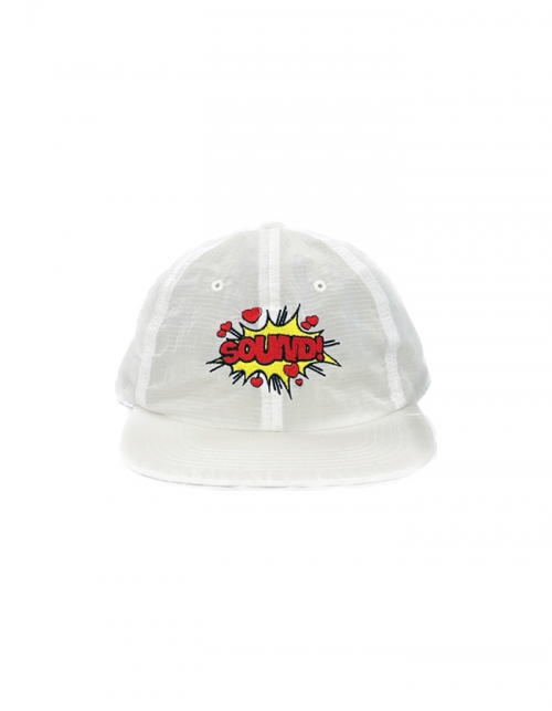 사운드샵발란사 Red comic sound nylon cap white