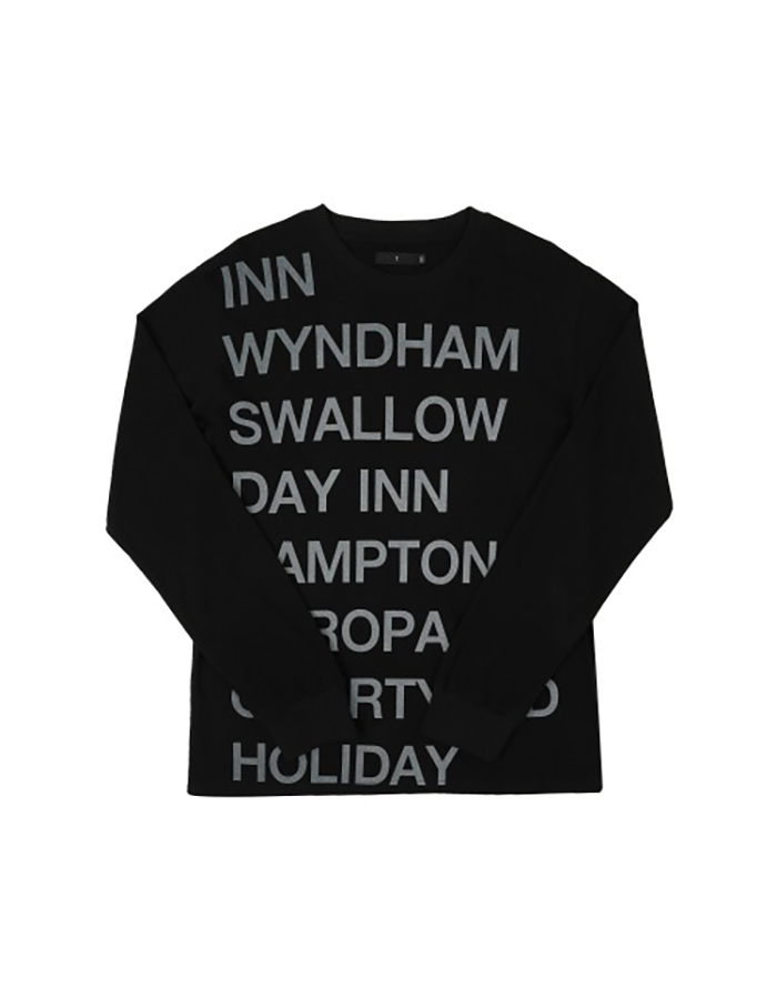 사파리스팟 HIGHWAY INN L/S TEE (BLACK/WHITE)