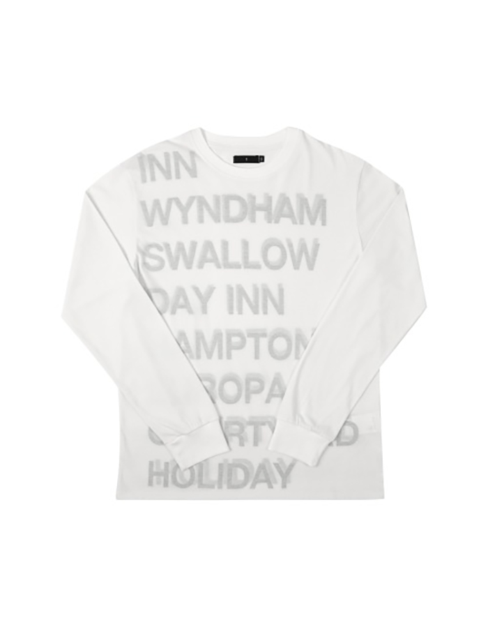 사파리스팟 HIGHWAY INN L/S TEE (WHITE/BLACK)