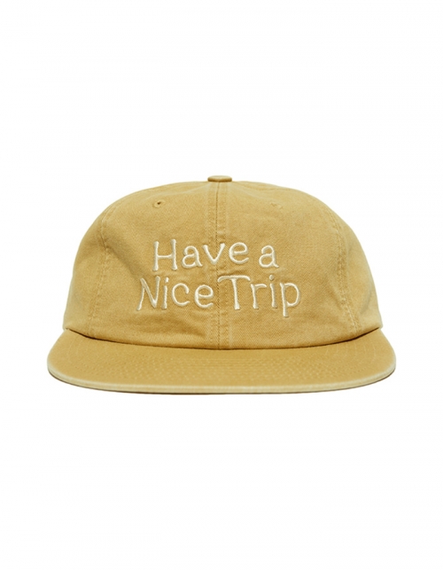 헬로선라이즈 Have a Nice Trip Logo 6Panel Cap_Mustard