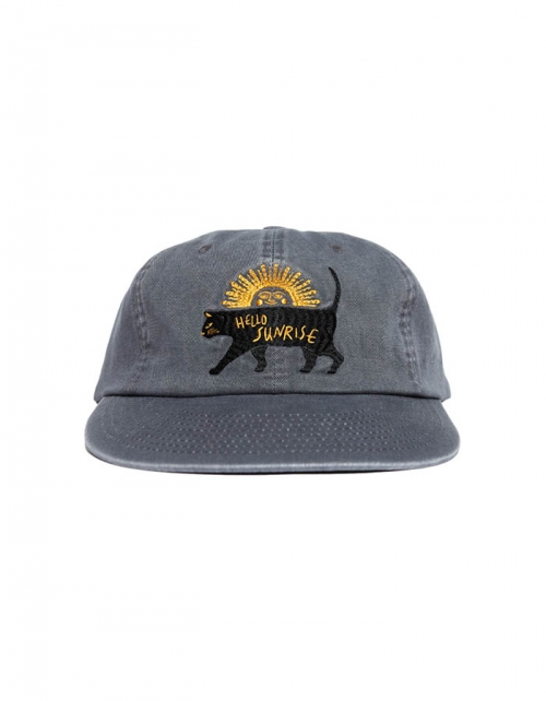 헬로선라이즈 Washed Sunrise Cat Logo 6Panel Cap_Vintage Gray