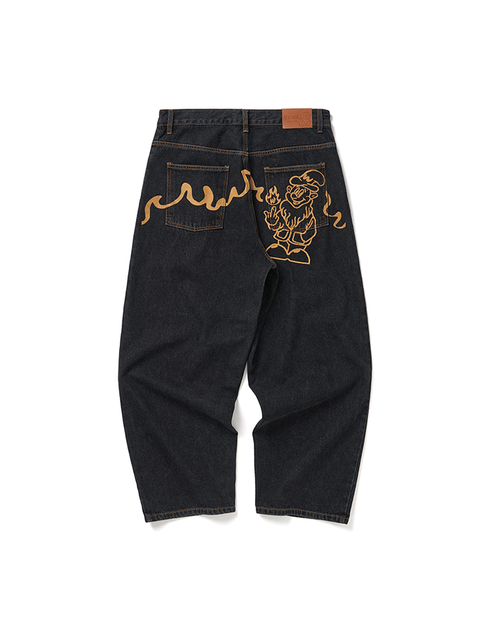 위캔더스 DWARF DENIM PANTS BLACK