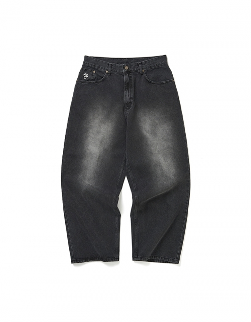 위캔더스 SKULL WASHED PANTS BLACK.D