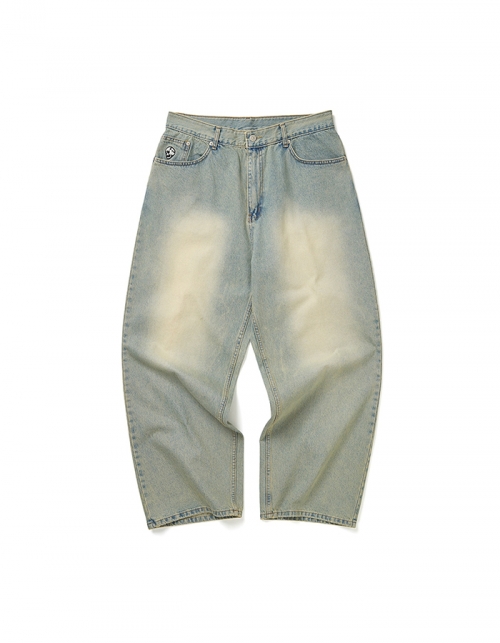 위캔더스 SKULL WASHED PANTS S.DENIM