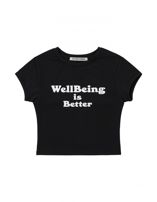 웰빙익스프레스 Wellbeing Is Better Half Sleeve Black