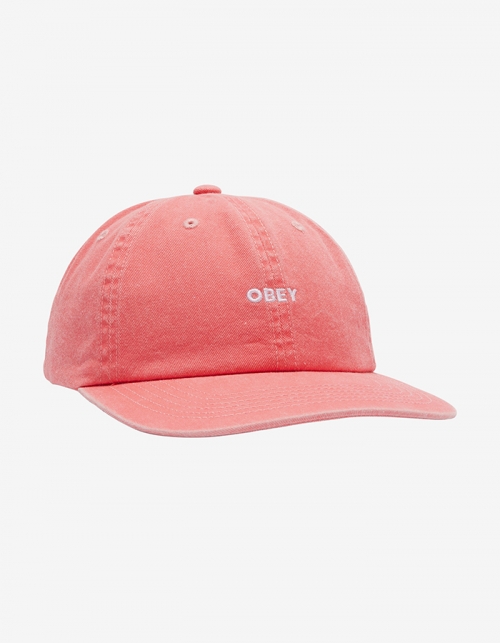 오베이 PIGMENT LOWERCASE 6 PANEL STRAPBACK PIGMENT CORAL