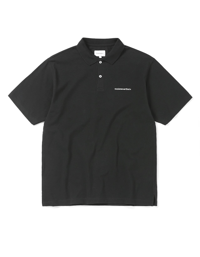 디스이즈네버댓 T-logo S/S Jersey Polo Black