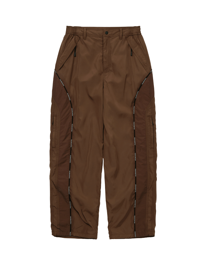 웰빙익스프레스 Nylon Track Pants Brown