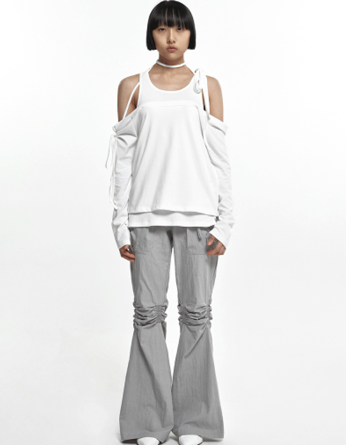 EXPOSURE ZIP DETAIL PANTS (UNISEX) GRAY