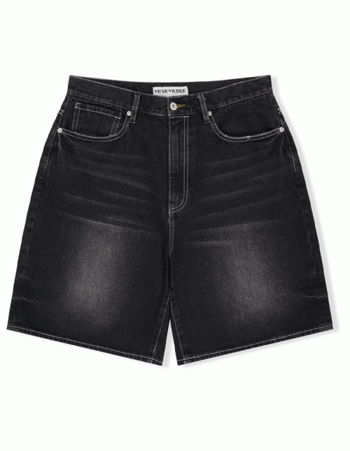 예스아이씨 Basal 5 Pockets Denim Shorts Black