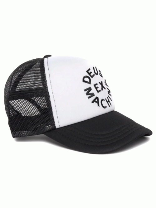 데우스엑스마키나 CIRCLE LOGO TRUCKER BLACK-WHITE