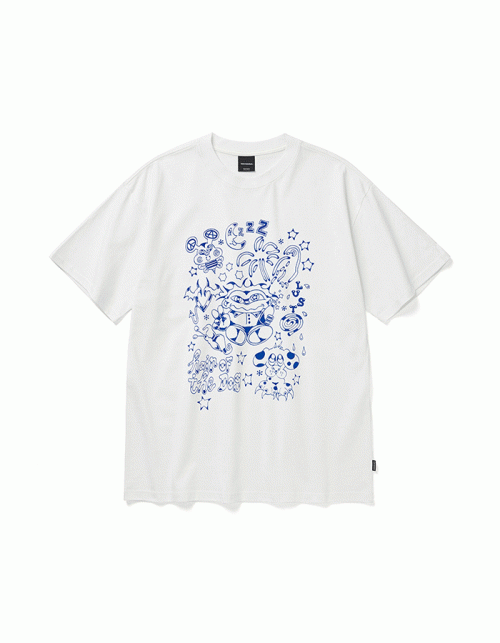 위캔더스 SOB'S COLLAGE T-SHIRT (WHITE)