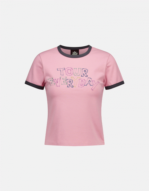 SUNLOVE W Ringer Tee Pink