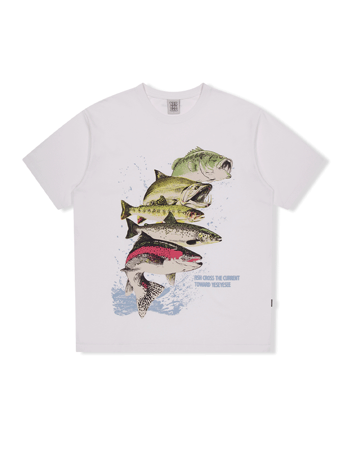 예스아이씨 Y.E.S Fishes Tee White