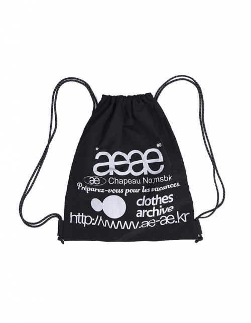 [AEAE] WEB LOGO GYM SACK - [BLACK]