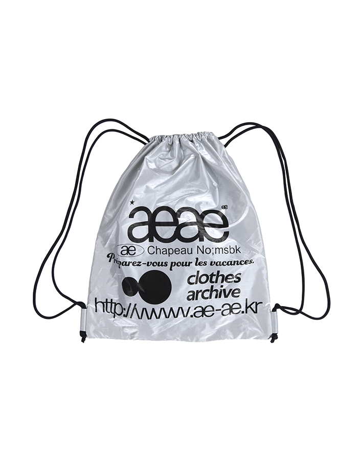 [AEAE] WEB LOGO GYM SACK - [SILVER]