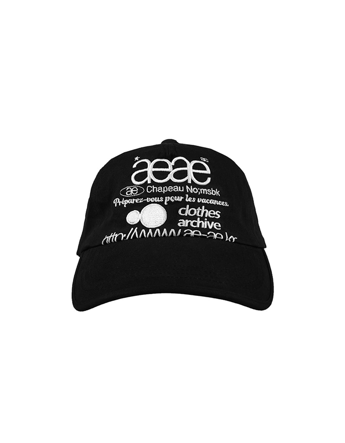 [AEAE] WEB LOGO 5PANNEL CAP [BLACK]