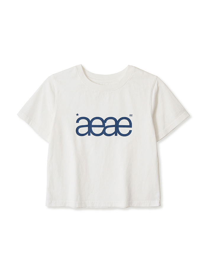[AEAE] AEAE LOGO CROP T-SHIRTS [WHITE]