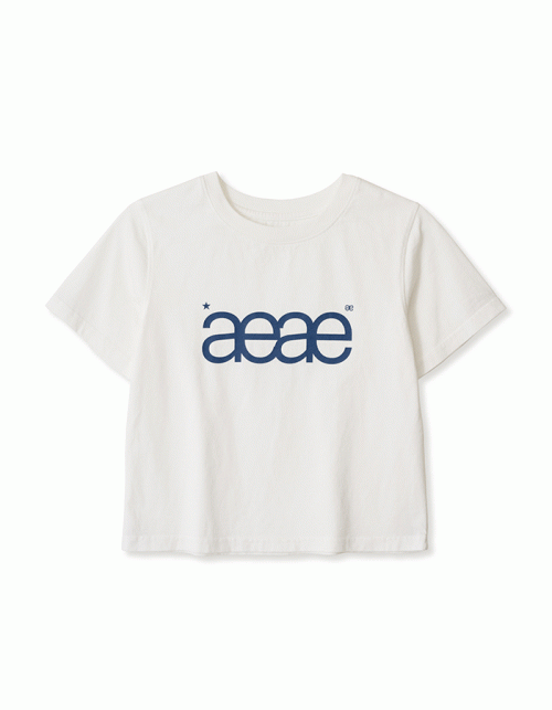 [AEAE] AEAE LOGO CROP T-SHIRTS [WHITE]