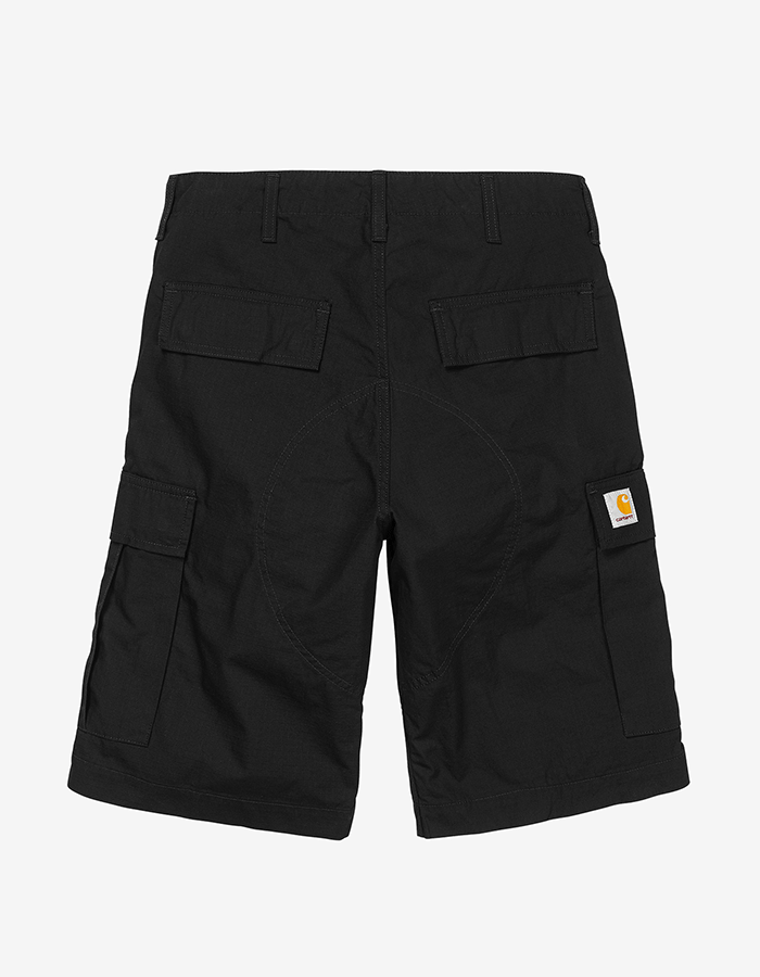 칼하트WIP REGULAR CARGO SHORT COLUMBIA BLACK RINSED