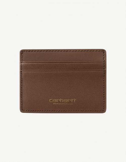 칼하트WIP VEGAS CARDHOLDER COGNAC/GOLD